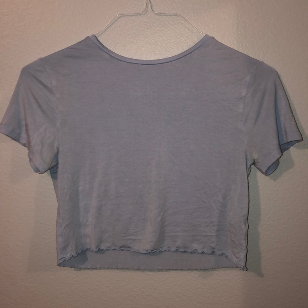 Blue crop tee